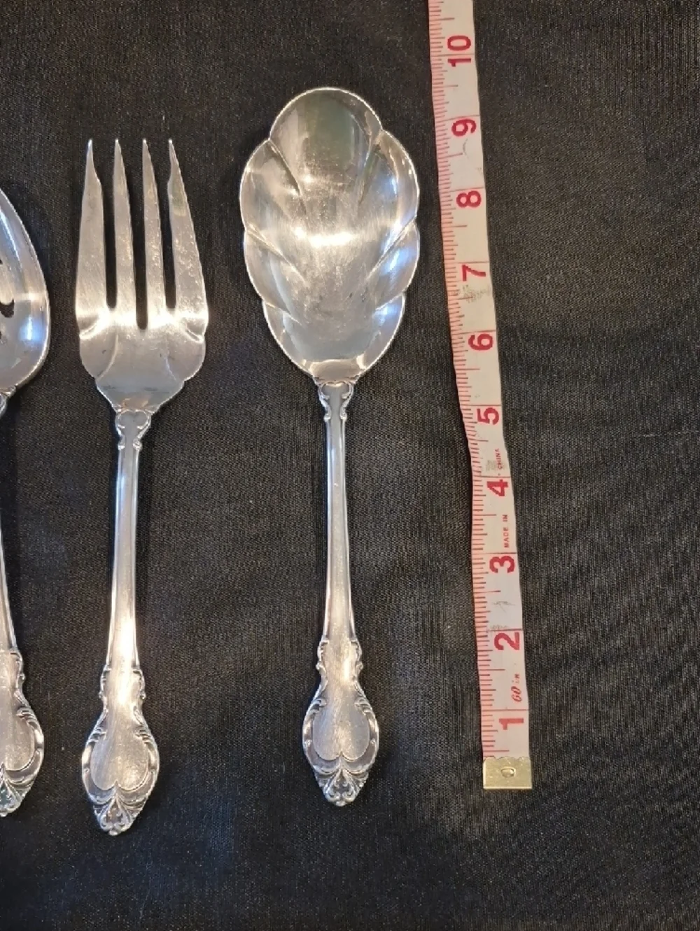 Holmer And Edwards Deep Silver Plated Orleans Set Of 3 Serving Pieces